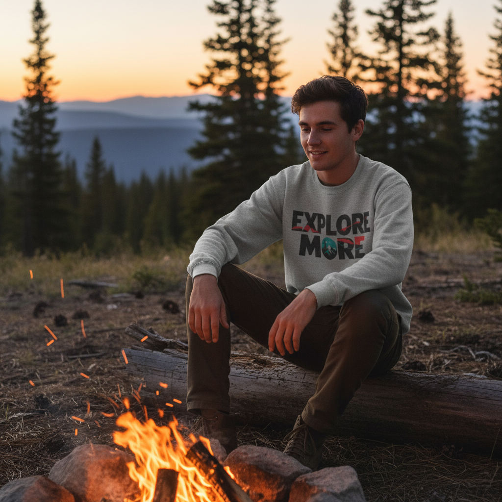 Person Campfire Grey