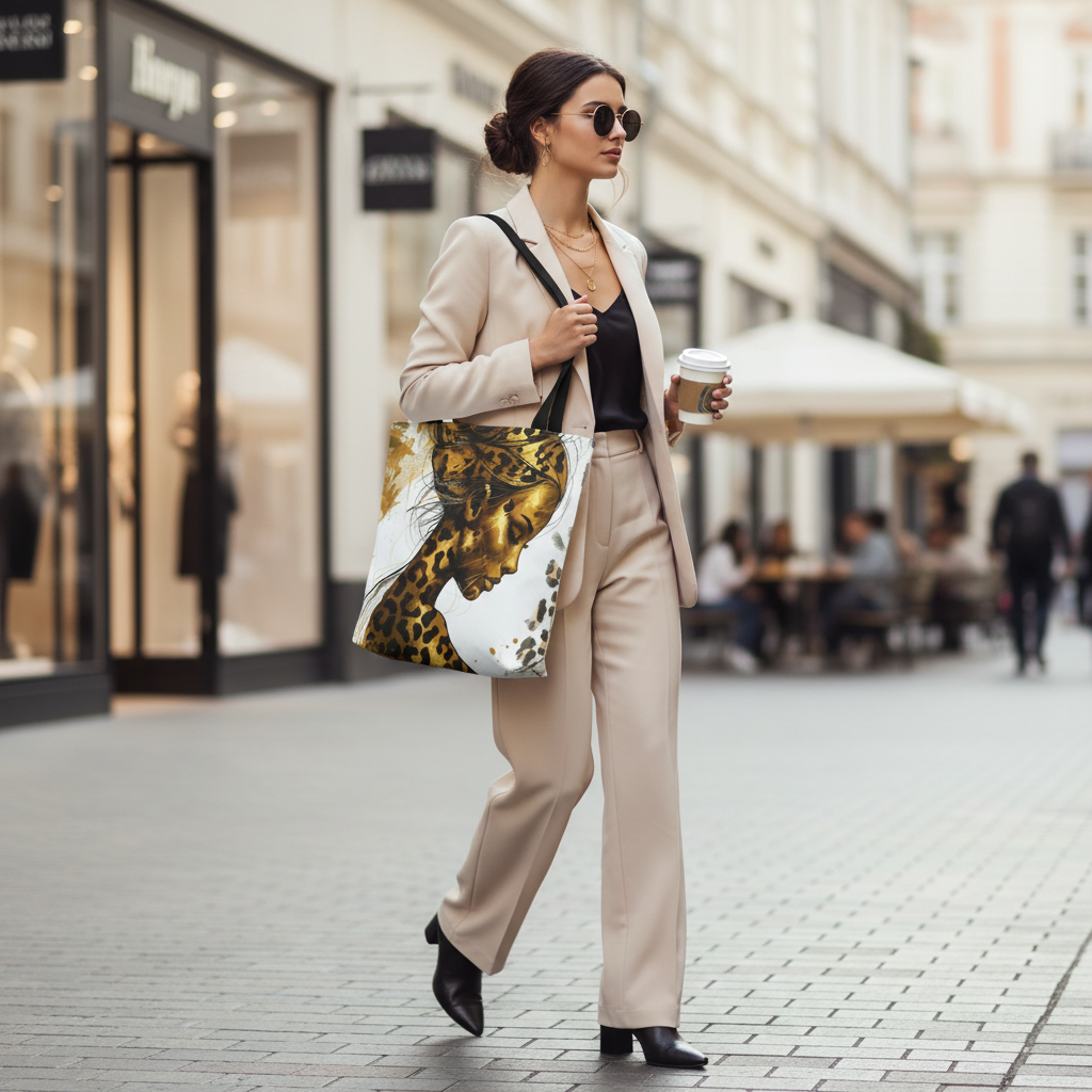 Woman Shopping Black